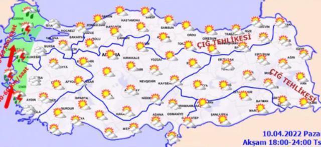 Marmara Bölgesi'nde sıcaklıklar yarın 8-12 derece azalacak