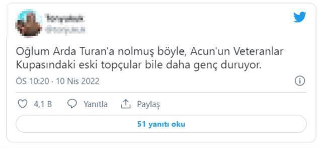 Fenerbahçe maçının son 10 dakikasında forma giyen Arda Turan'ın görüntüsü gündem oldu