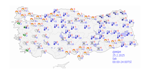 ANKARA HAVA DURUMU | 25 Şubat Salı Ankara'da hava nasıl olacak? Ankara günlük ve 5 günlük hava durumu tahmini!