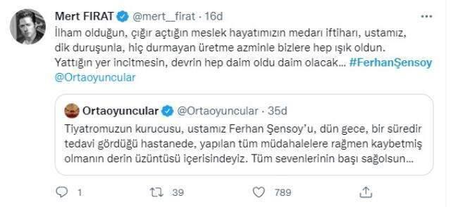Ferhan Şensoy'un ölümü tüm Türkiye'yi yasa boğdu! Sanat ve siyaset dünyası usta oyuncuya böyle veda etti