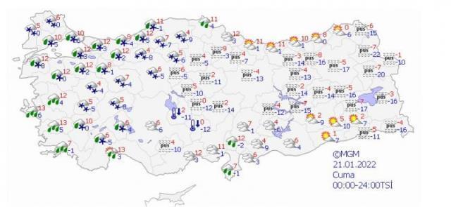 Meteoroloji 21 Ocak raporunu yayımladı! Bu akşam İstanbul'u etkisi altına alacak kar yağışı pazar günü zirve yapacak