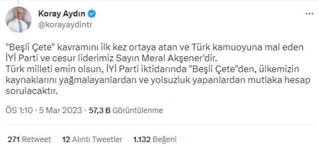 İYİ Partili Koray Aydın'dan '5'li Çete' ile görüştüğü iddialarına zehir zemberek yanıt