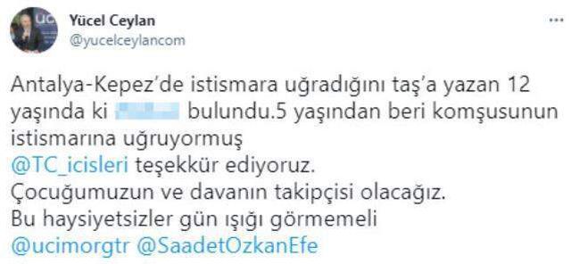 Her satırı iğrenç! Taşa yazılan 'Tecavüz ediliyorum' yazısı gerçek çıktı