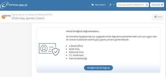 ÖSYM sonuçları sorgulama E- Devlet! E- Devlet ÖSYM giriş ekranı! E- Devletten ÖSYM sınav sonucunu öğrenme nasıl yapılır?