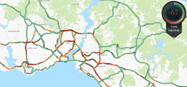 Trafik durumu haritası (CANLI) 1 Temmuz İstanbul'da trafik yoğunluğu yüzde kaç?