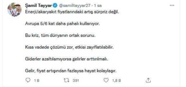 AK Parti'den yeni yıl zamlarıyla ilgili iki farklı açıklama! Birinci, 'Zam geldiği gibi gider' dedi, Tayyar 'Gelirleri artırma' çağrısı yaptı
