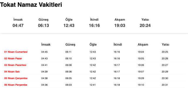 Tokat, Tunceli, Uşak sahur ne zaman, saat kaçta? 31 Mart Tokat, Tunceli, Uşak imsak vakti! Tokat, Tunceli, Uşak sabah ezanı saat kaçta okunuyor?