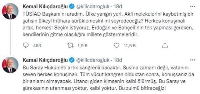 Doların peş peşe rekor kırmasından sonra Kılıçdaroğlu ve Demirtaş'tan erken seçim çağrısı