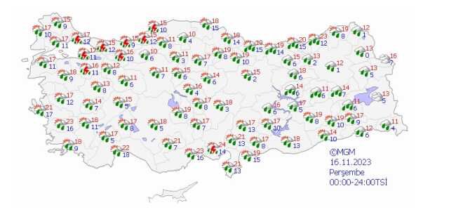 Perşembe günü yağmur var mı? Perşembe günü yağmur bekleniyor mu, yağacak mı?