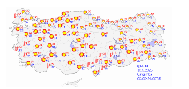 18 HAZİRAN ANKARA HAVA DURUMU || Ankara'da 18 Haziran Çarşamba hava nasıl olacak? Ankara günlük ve 5 günlük hava durumu tahmini!