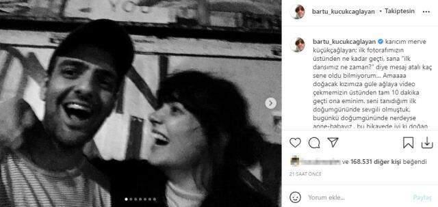 Oyuncu Bartu Küçükçağlayan baba oluyor