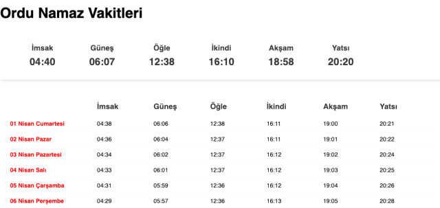 Rize, Trabzon, Ordu sahur ne zaman, saat kaçta? 31 Mart Trabzon, Rize, Ordu imsak vakti! Ordu, Rize, Trabzon sabah ezanı saat kaçta okunuyor?