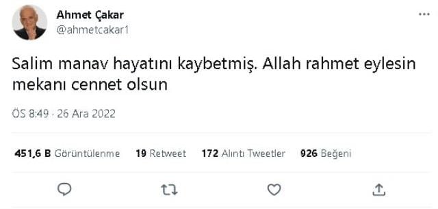 Salim Manav kimdir? Kaç yaşında, nereli, mesleği ne? Salim Manav'ın öldüğü iddiaları doğru mu? Salim Manav'ın hayatı ve biyografisi!