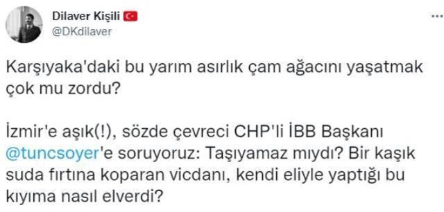 AK Parti'den İzmir Büyükşehir Belediyesine 'ağaç kesme' tepkisi
