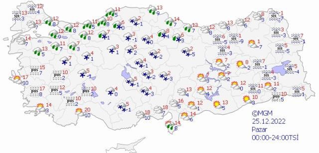 Meteoroloji'den 28 şehre kar uyarısı