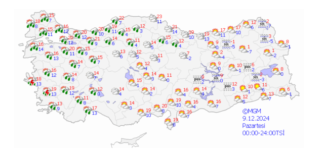 9 Aralık Ankara hava durumu | Ankara'da hava nasıl olacak, kar yağacak mı? Ankara günlük ve 5 günlük hava durumu tahmini!