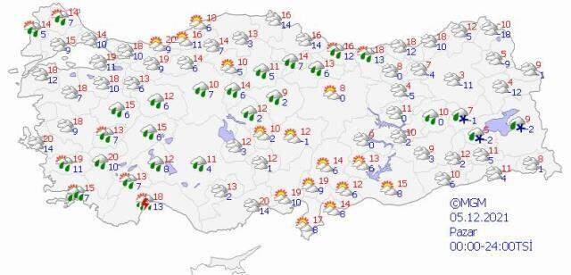 Meteoroloji'den 6 bölge için şiddetli sağanak, 5 il içinse yoğun kar yağışı uyarısı