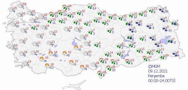 Meteoroloji'nin 8 Aralık tarihli raporu ortaya çıktı! 3 bölge için yoğun kar yağışı uyarısı