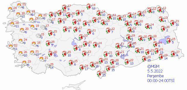 Bayram planı yapanlar dikkat! Meteoroloji sağanak yağış için saat verdi
