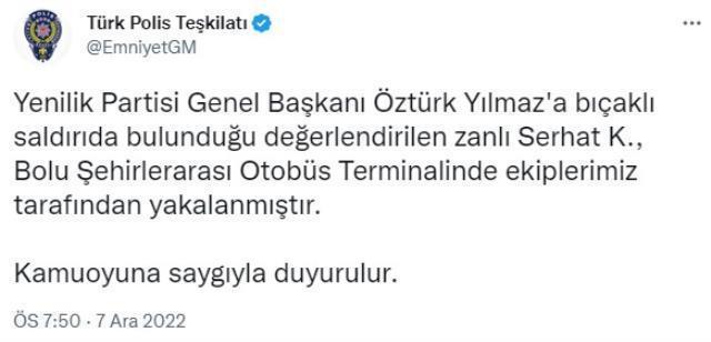 Öztürk Yılmaz'ın sağlık durumu nasıl? Öztürk Yılmaz'ı kim bıçakladı? Saldırgan yakalandı mı, kaçtı mı?