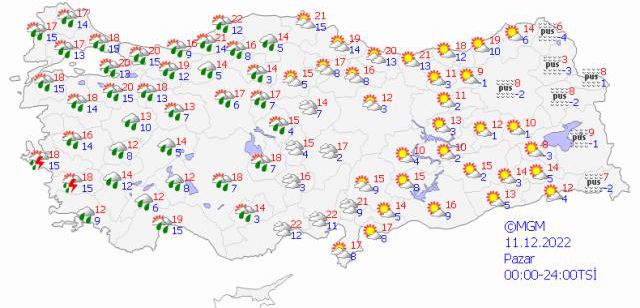 Bu hafta sonu yağmur var mı? Bu hafta sonu yağmur yağacak mı? Hafta sonu hava nasıl olacak? 10 - 11 Aralık hava durumu!