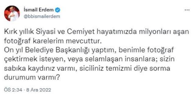 Yusuf Ziya Gümüşel'i makam odasında ağırlayan İsmail Erdem'den akla zarar savunma!