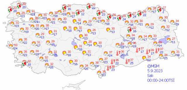 Marmara'nın kuzeydoğusunda kuvvetli gök gürültülü yağış uyarısı