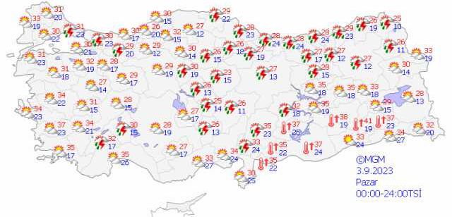 Marmara'nın kuzeydoğusunda kuvvetli gök gürültülü yağış uyarısı