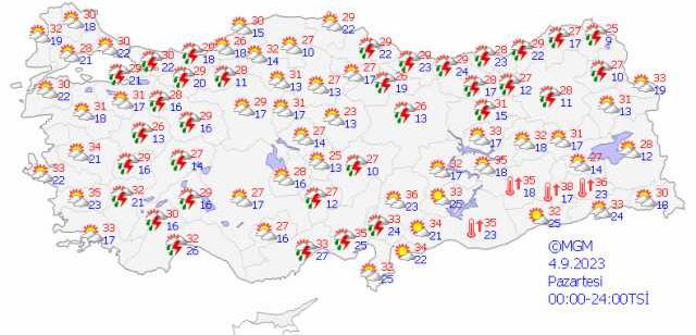 Marmara'nın kuzeydoğusunda kuvvetli gök gürültülü yağış uyarısı
