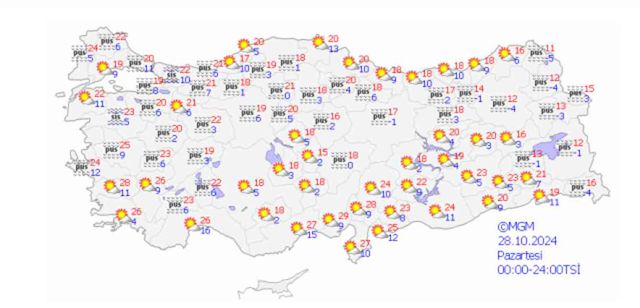 28 Ekim Ankara'da hava nasıl olacak? Ankara günlük ve 5 günlük hava durumu tahmini!