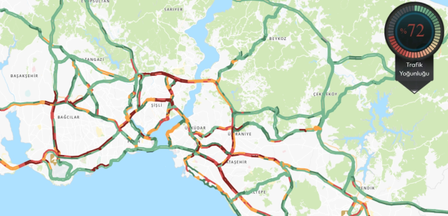 Trafik durumu haritası (CANLI) 14 Mayıs İstanbul'da trafik yoğunluğu yüzde kaç?
