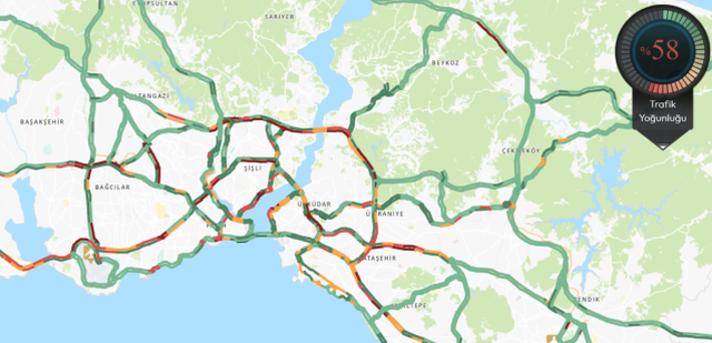 Trafik durumu haritası (CANLI) 17 Mayıs İstanbul'da trafik yoğunluğu yüzde kaç?