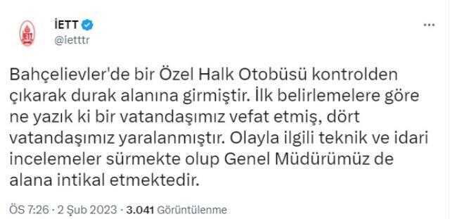Görgü tanıkları İETT kazasını anlattı