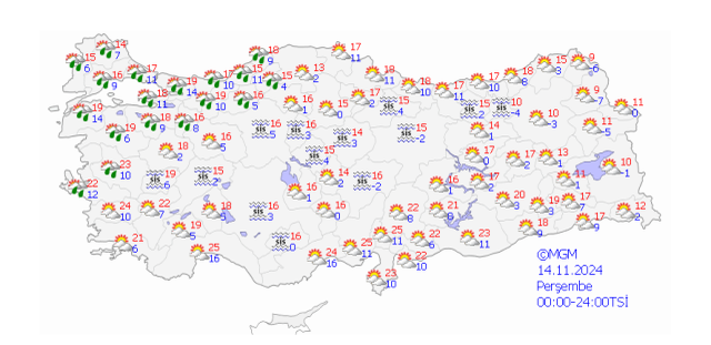 14 Kasım Çarşamba Ankara hava durumu | Ankara'da hava nasıl olacak? Ankara günlük ve 5 günlük hava durumu tahmini!