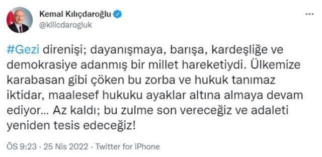 Osman Kavala kararının ardından CHP lideri Kılıçdaroğlu'ndan ilk yorum: İktidar, hukuku ayaklar altına almaya devam ediyor