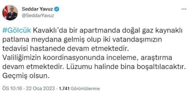 Kocaeli'de doğal gaz borusunun patlaması sonucu 2'si ağır 5 kişi yaralandı