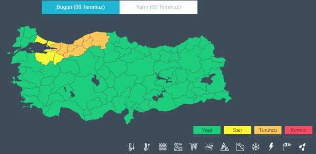 Meteoroloji'den 12 il için 'sarı' ve 'turuncu' kodlu uyarı! Aralarında İstanbul da var