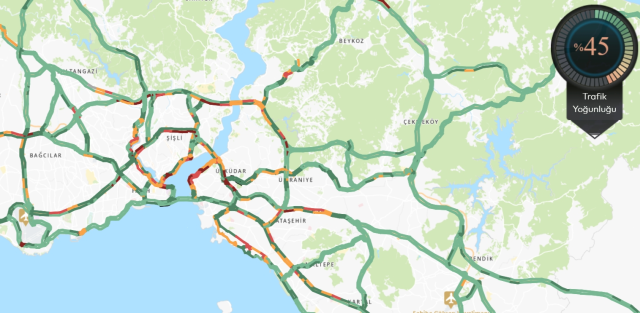 Trafik durumu haritası (CANLI) 1 Haziran İstanbul'da trafik yoğunluğu yüzde kaç?