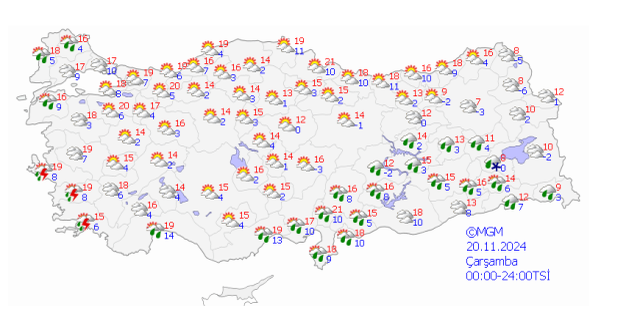 20 Kasım Muğla hava durumu | Muğla'da hava nasıl olacak? Muğla günlük ve 5 günlük hava durumu tahmini!