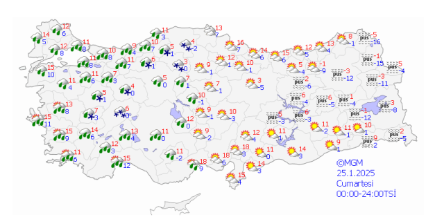 Hafta sonu hava nasıl olacak? 25-26 Ocak İstanbul, Ankara, İzmir, Bursa hava durumu!