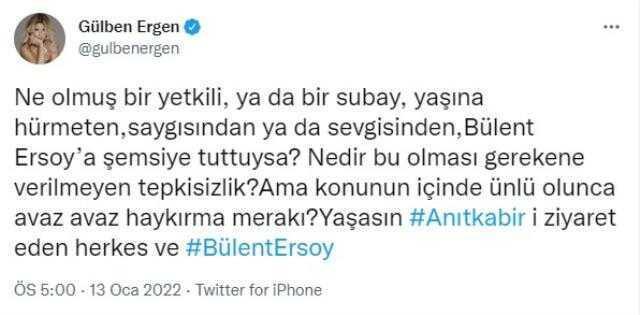 Anıtkabir'de subayın Bülent Ersoy'a şemsiye tutmasına herkes tepki gösterdi, Gülben Ergen çılgına döndü