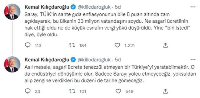 Son Dakika! Kılıçdaroğlu'ndan yeni asgari ücretle ilgili ilk yorum: Ne çalışanın hak ettiği oldu ne de küçük esnafın vergi yükü düşürüldü