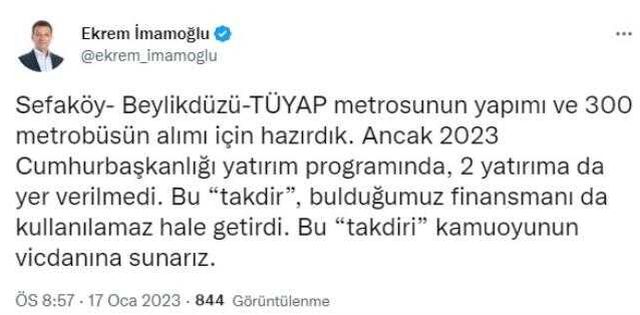 İmamoğlu, bir kez daha hükümete takıldı!