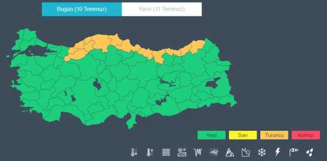 Sel felaketinin vurduğu Karadeniz için bir uyarı daha! Meteoroloji'den 13 kente 'turuncu' kodlu alarm