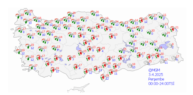 ANKARA HAVA DURUMU | 3 Nisan Ankara'da hava nasıl olacak? Ankara günlük ve 5 günlük hava durumu tahmini!