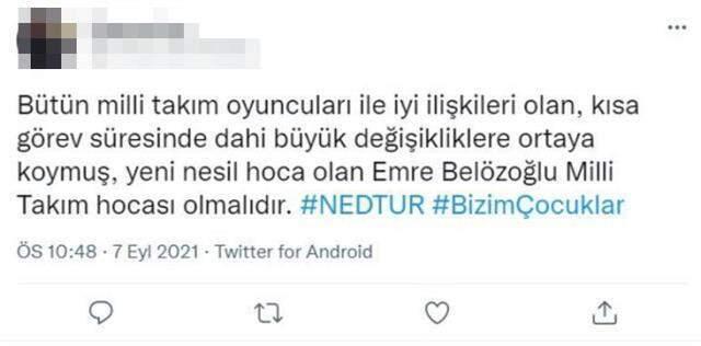 Şenol Güneş'in istifasını, Sergen Yalçın'ın Milli Takım'ın başına geçmesini istiyor