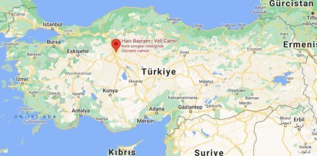 Hacı Bayram-ı Veli Türbesi ve Camisi nerededir? Hacı Bayram-ı Veli Türbesi hangi il ve ilçede bulunur? Ankara'da mı yer alıyor? (Haritadaki yeri)