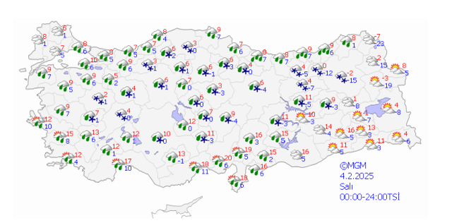 4 ŞUBAT HAVA DURUMU | Bugün hava nasıl olacak? İstanbul, Ankara, Bursa, Balıkesir hava durumu!