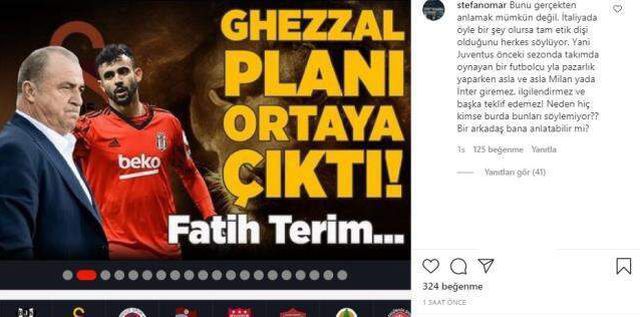 Beşiktaş cephesinden Galatasaray'a sürpriz Ghezzal tepkisi! Paylaşımını apar topar sildi