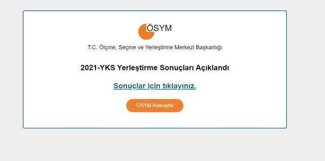 Son Dakika! 2021-YKS Yerleştirme Sonuçları Açıklandı